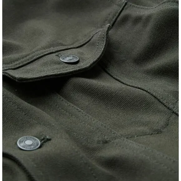 Line of Trade The Montana Canvas Trucker Jacket Ranger Green - Picture 3 of 15